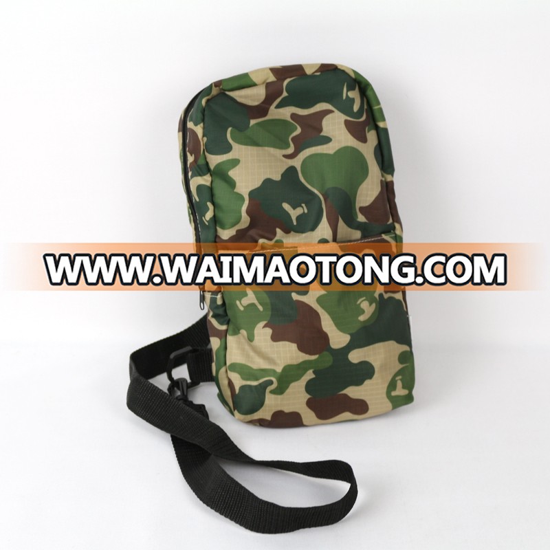 new products OEM army green travel backpack custom men small single shoulder bag